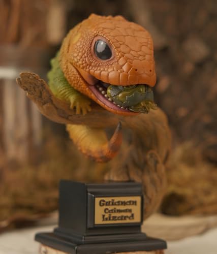 博物志 トカゲ物語 レッドアイアガマ グリーンイグアナ アルマジロトカゲ グリーンバシリスク フトアゴヒゲトカゲ アリソンアノール 台座付き 爬虫綱 12cm リアル フィギュア プラモデル 模型 オリジナル スタチュー コレクション 情景 プレゼント 装飾 撮影道具 インテリア 置物 (カイマンリザード)