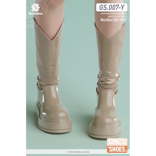 HiPlay Worldbox 1/6 2WAYルーズブーツ クリームイエロー GS007Y 女性 フィギュア用 アクセサリー 付属品