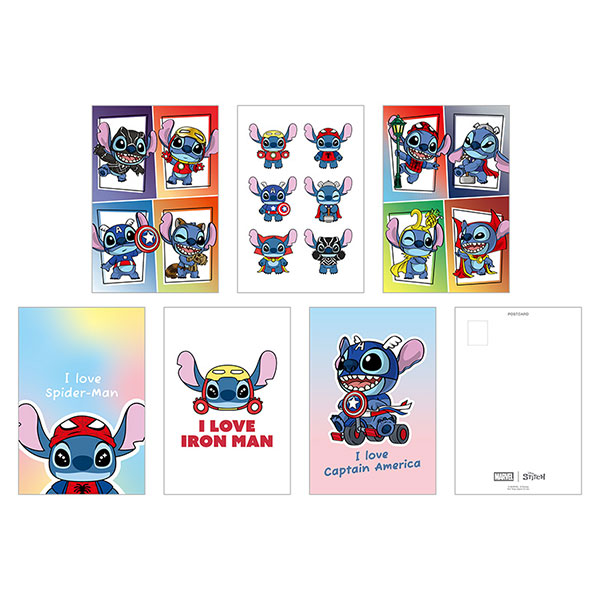 ホットトイズ・ZAKKA コスビ・ポストカード「マーベル|スティッチ」6枚セット[ホットトイズ]《発売済・在庫品》