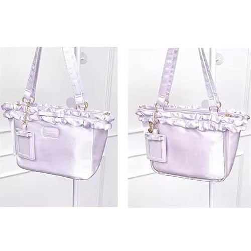 【FUYUUNEKO】カードケース付きフリル痛バッグ ふゆねこ 浮遊猫 MILK DOLLY ミルクドーリー 中国痛バ 推し活 ラベンダー [並行輸入品]