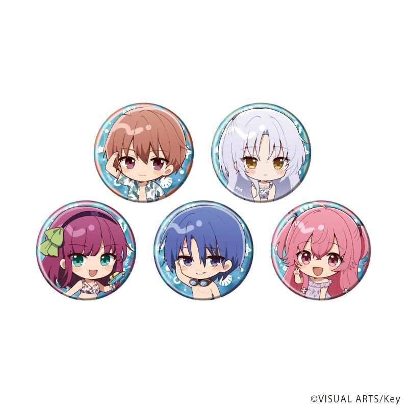 缶バッジ「Angel Beats!＆Charlotte」03/コンプリートセット(全5種)An(ミニキャライラスト)