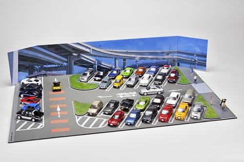 トミーテック (TOMYTEC) トミカラマ ヴィンテージ 1/64 14a 大黒パーキングエリア マットC (LV-N 日産スカイラインGT-R 付属) ラバーマット＋ ABS樹脂、アクリル製小物セット (塗装済、一部組立済) ＋ ダイキャスト製ミニカー 339670