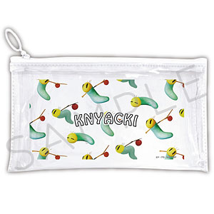 「ニャッキ！」 フラットクリアポーチ デザインA