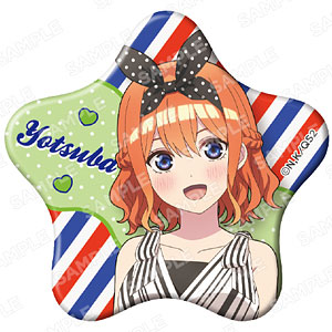 「五等分の花嫁*」グリッター星型缶バッジ 中野四葉