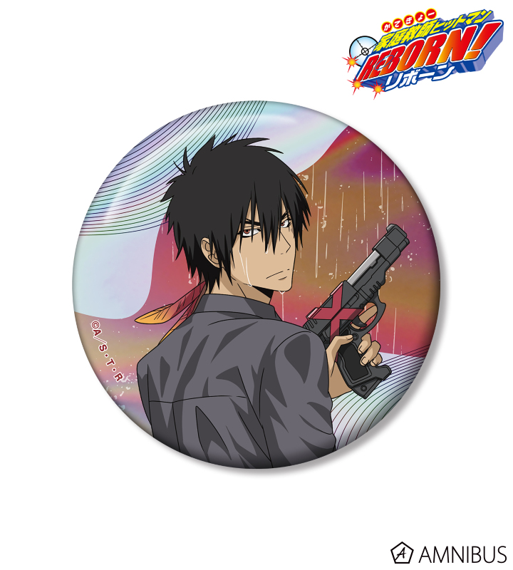 描き下ろし XANXUS（10年後） 戦う背中×雨ver. 75mmオーロラ缶バッジ