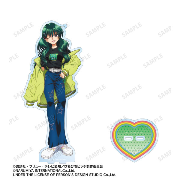ぴちぴちピッチ_ANGEL BLUEコラボ 描き下ろし 洞院 リナ 特大アクリルスタンド ver.B