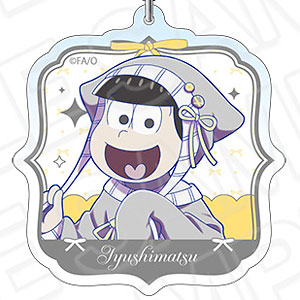 おそ松さん ホログラムアクリルキーホルダー 十四松 中華風リボン ver.