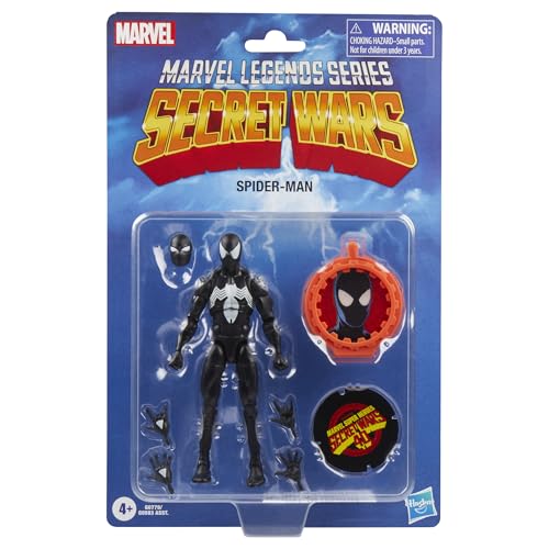 ハズブロ(HASBRO)MARVEL マーベルレジェンド・シリーズ スパイダーマン、レトロ マーベル コミックス シークレット・ウォーズ コレクタブル 6インチ アクションフィギュア シールド付属 G0779 正規品