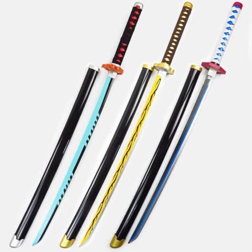 鬼滅の刃 日輪刀 大人用 鬼殺隊 新しいABS 竹刃 完成度高い 滅殺 104cm 模造刀 コスプレグッズ 誕生日プレゼント(伊黒小芭内)