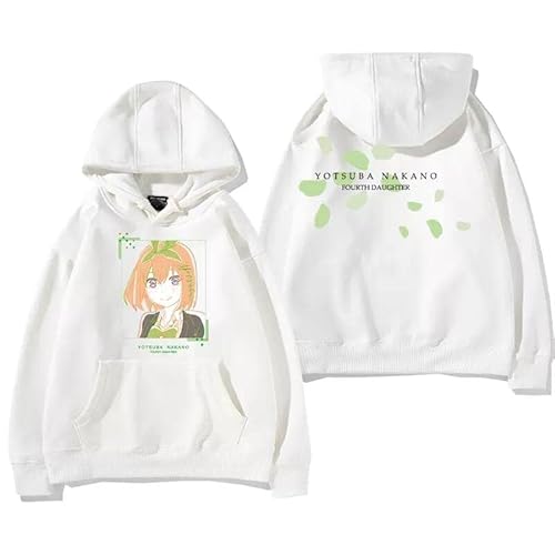 五等分の花嫁 パーカー 長袖 中野三玖 中野一花 中野四葉 中野五月 メンズ 日常服 コスプレ衣装 運動パーカー 春夏 ゆったり フード付き おしゃれ 大きいサイズ シンプル プルオーバー 薄手/厚手 トップス シンプル 漫画服 通気性 柔らかい グッズ 部屋着 学園祭 誕生日 プレゼント ギフト 男女兼用 (04,L/厚手)