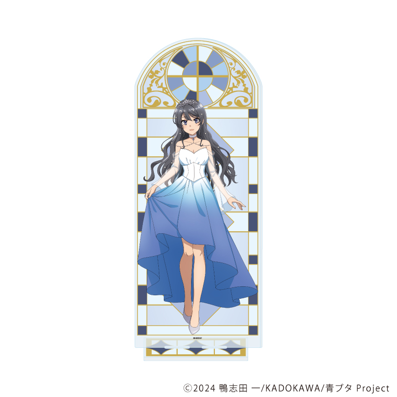 青春ブタ野郎シリーズ_BIGアクリルスタンド06/桜島麻衣 フラワードレスver.(描き下ろしイラスト)