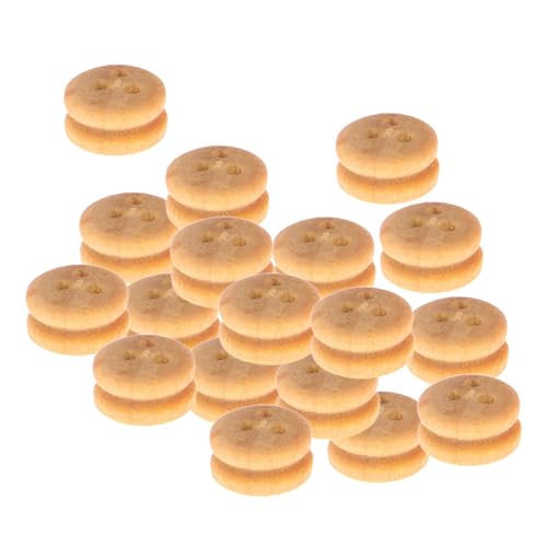 LIXSAZSE 20個入り 滑車ブロック 教育玩具パーツ 使いやすい模型船 デッドアイ 6mm, 木の色, 4mm