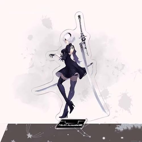 NieR ニーアオートマタ 2B アクリルスタンド 周辺 ヨルハ二号B型 全シリーズ アクリルフィギュア 全身 台座あり 萌えグッズ アニメ 周辺 コスプレ 道具 誕生日 プレゼント 非公式 (カラー（3）,16CM) [並行輸入品]