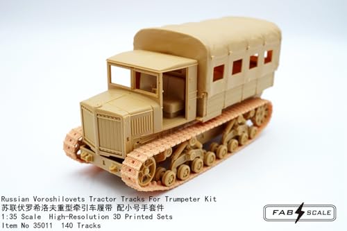 ファブスケールスタジオ 1/35 ロシア ヴォロシロベッツトラクター用 可動式履帯セット (トランペッター用) プラモデル用パーツ FAB35011