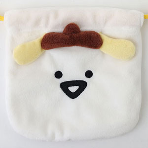 ポムポムプリン×お文具といっしょ もふもふフェイス巾着 (2)お文具さん