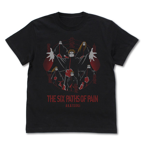 NARUTO-ナルト- 疾風伝 ペイン六道 Tシャツ/BLACK-L