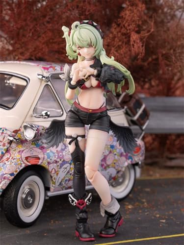 SYXLCYGJ 次元具象 1/12 魔音天使 星川猫猫 可動式人形フィギュアの完成品 (緑髪バージョン)