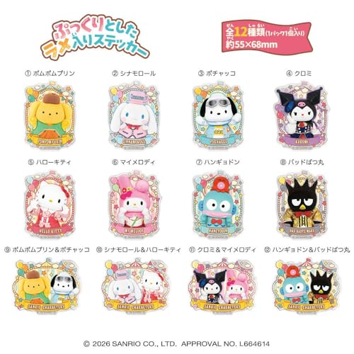 ハート キラぷるステッカー サンリオキャラクターズ 実写版 12個 BOX 食玩