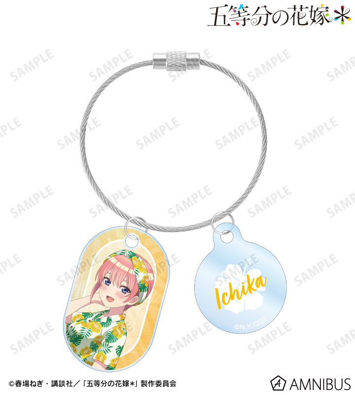 描き下ろし 中野一花 アロハシャツver. 2連ワイヤーアクリルキーホルダー