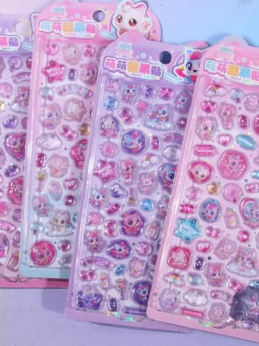 Winnges 3dシール 立体シール 可愛い セットセット ごほうび キラキラ 韓国 子供DIY用 日記帳用 貼り付け可能 手芸用品 スマホケース 手帳 diy 贈り物 (ZP7)