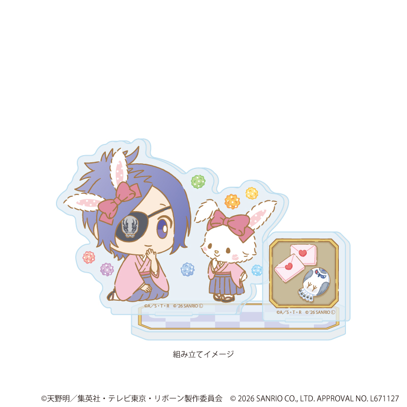 家庭教師ヒットマンREBORN!×SANRIO CHARACTERS_アクリルスタンドプレート19/クローム髑髏×ウィッシュミーメル(コラボイラスト)