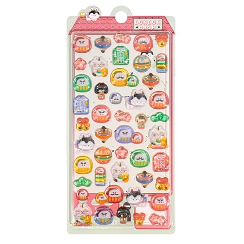 [lalarimi]ボンボンドロップシール ちいかわ 立体シール 3Dレリーフ UV印刷 ノートPC 水筒装飾 取り外し可能 エポキシ樹脂製 動物デザイン 全15種 対応 子供手芸用品