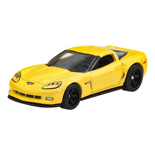 ホットウィール(Hot Wheels) プレミアム2パック 2012 コルベット Z06 / 2003 ダッジバイパー SRT-10 乗り物おもちゃ ミニカー 3歳から イエロー/レッド JHW54