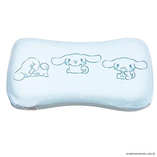 MORIPiLO 低反発クッション 腰枕 サンリオキャラクターズ シナモロール (ミニリラックスピロー) 肌にやさしいふわモチ触感 グッズ ぬいぐるみ 昼寝枕 ブルー 15x31x8cm シナモン キャラクター まくらのモリシタ