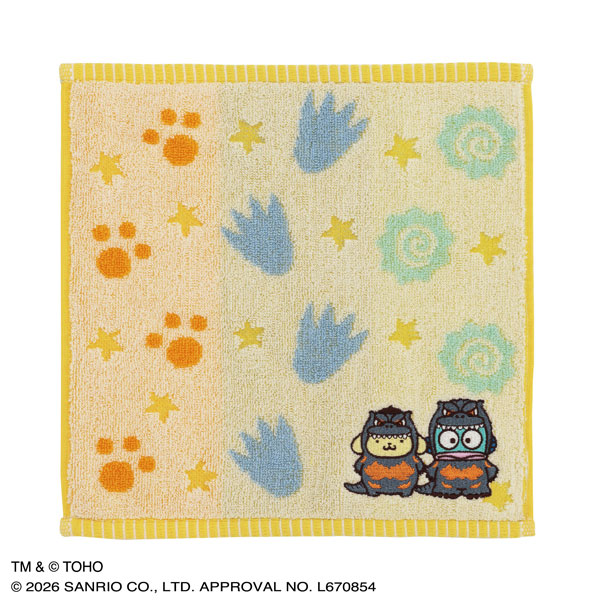 GODZILLA ・SANRIO CHARACTERS 刺繍ミニタオル(PN・HG)[東宝]《発売済・在庫品》