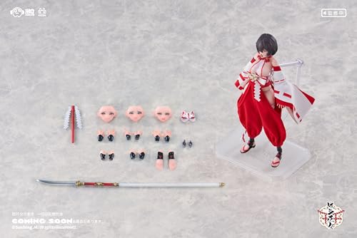 LEBOO 溯行 Sushing 1/12 戦闘巫女 上藤桔梗 可動フィギュア塗装済み 完成品