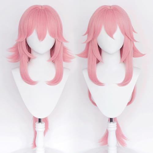 原神 キャラクターコスプレウィッグ - コスプレイベント、学園祭 文化祭 ハロウイン パーティー コスチューム - 八重神子