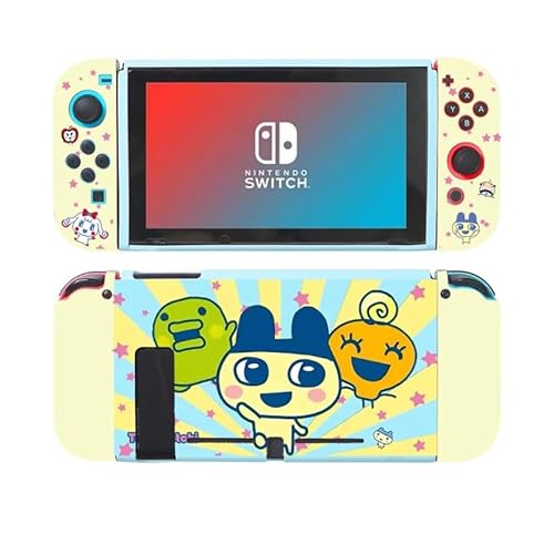 たまごっち グッズ Switch 2保護ケース Switch/OLED カバー 分体式カバー ゲーム機保護カバー 多機種対応 耐衝撃 軽量 脱着可能 全面保護 取り外し簡単 萌えグッズ 可愛い 贈り物 プレゼント 非公式 (Switch1 セット02) [並行輸入品]