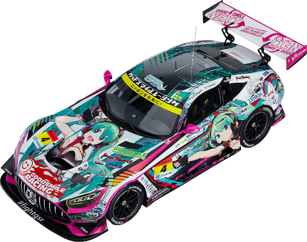 1/18 『初音ミク GTプロジェクト』 グッドスマイル 初音ミク AMG 2020 SUPER GT Okayama Test Ver.【再販】 (塗装済み完成品ミニカー)
