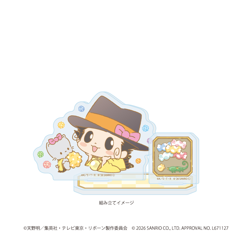 家庭教師ヒットマンREBORN!×SANRIO CHARACTERS_アクリルスタンドプレート11/リボーン×ニャニィニュニェニョン(コラボイラスト)