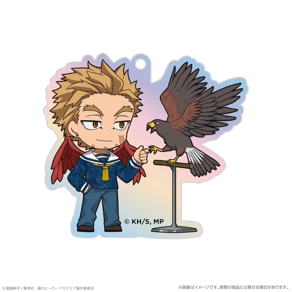 僕のヒーローアカデミア_オーロラアクリルキーホルダー_ホークス 海の生きものたちと一緒にPLUS ULTRA