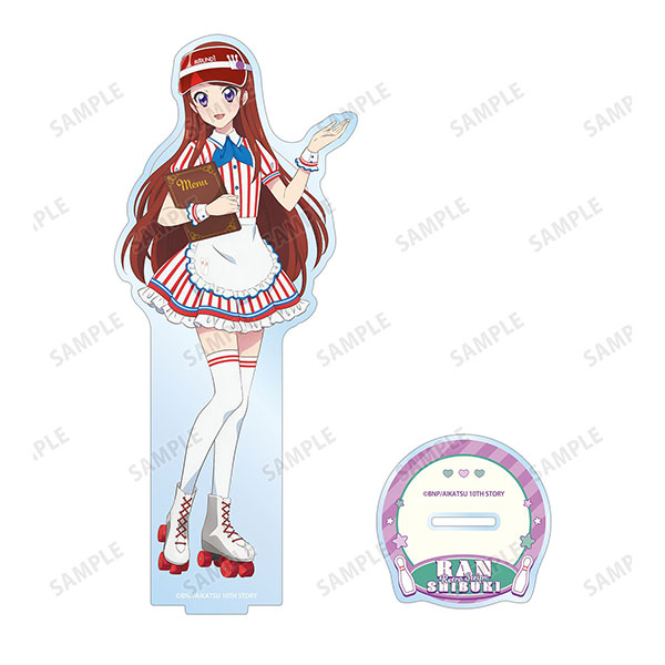 アイカツ! 10th STORY ~未来へのSTARWAY~ 描き下ろし 紫吹蘭 レトロストライプver. BIGアクリルスタンド