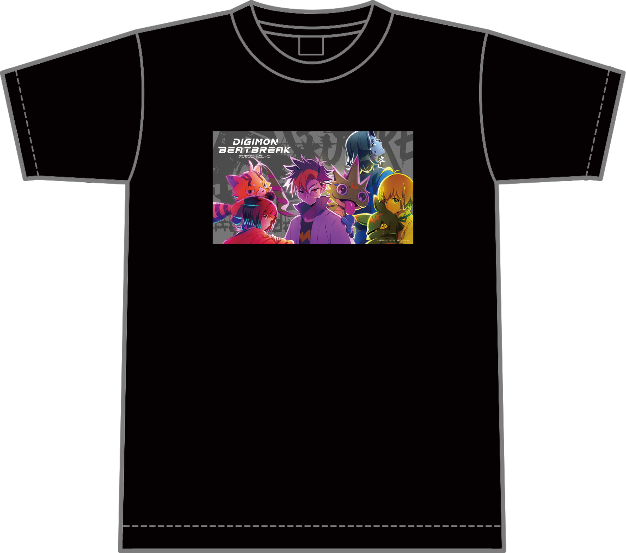 DIGIMON BEATBREAK_Mサイズ_Tシャツ(キャラクター集合ビジュアル)