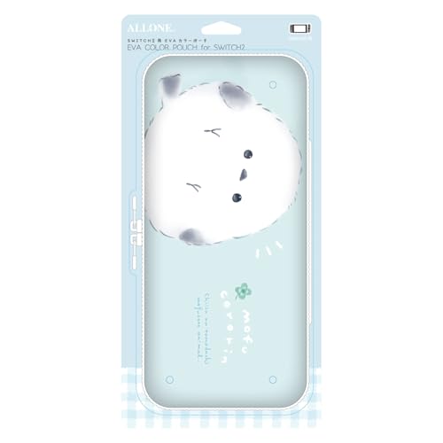 アローン(Allone) Switch2用EVAカラーケース Q-LiAもふころりんシリーズ シマエナガ 14.5×4×30cm Switch2対応 持ち運びに便利 傷や汚れから保護 ダブルファスナー 内側ポケット付 軽量 クーリア かわいい 鳥 もふもふ ALG-NS2PB008QSI
