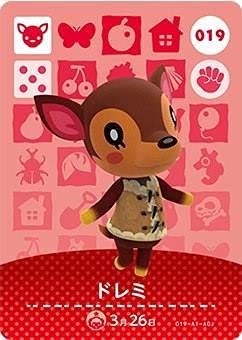 どうぶつの森 amiiboカード 第1弾 【019】 ドレミ