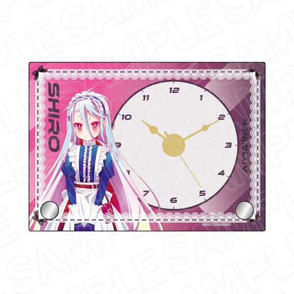 ノーゲーム・ノーライフ ミニアクリルクロック 白 サイバーメイド ver.