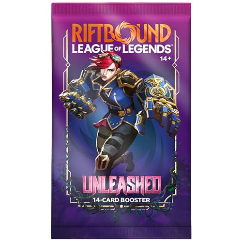 リフトバウンド:リーグ・オブ・レジェンド TCG Unleashed - ブースターディスプレイ - ブースターパック24枚(カード14枚)、デッキビルディングトレーディングカードゲーム、ランダムにアソート