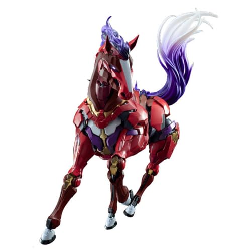 HiPlay MOSHOW×徐悲鴻 機械駿馬 赤蛟・探春 レッド 合金 色分け済みプラモデル 組み立てキット