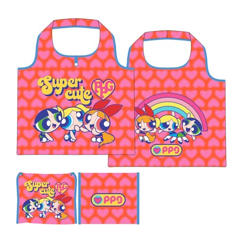 スモール・プラネット パワーパフガールズ ショッピングバッグ ハートパターン 買い物袋 エコバッグ サブバッグ コンパクト 194774