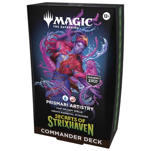 マジック:ザ・ギャザリング・シークレット オブ ストリックスヘイブン コマンダーデッキ - プリズマリ アーティストリ(100枚デッキ、デッキボックス+アクセサリー)