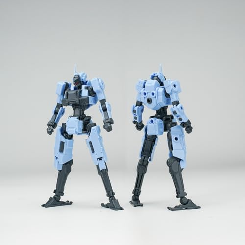 「HAORAYU」酋長大陸 1/18 新型鋒狼 2IN1 プラモデル ロボット 可動 組立 モデル水色