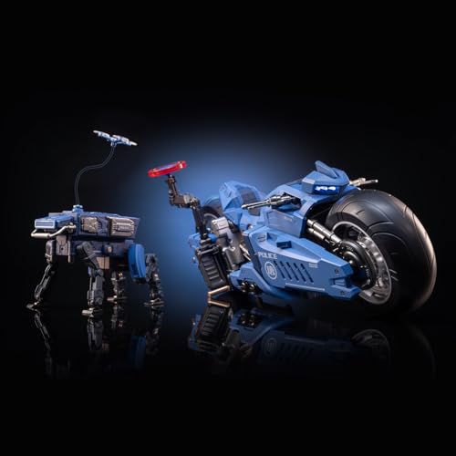 LEBOO MOSHOWTOYS 暢玩級 長安衛 オートバイ＆メカニカルドッグ 人民警察バージョン 合金完成品モデル メカ 可動フィギュア 塗装済み完成品