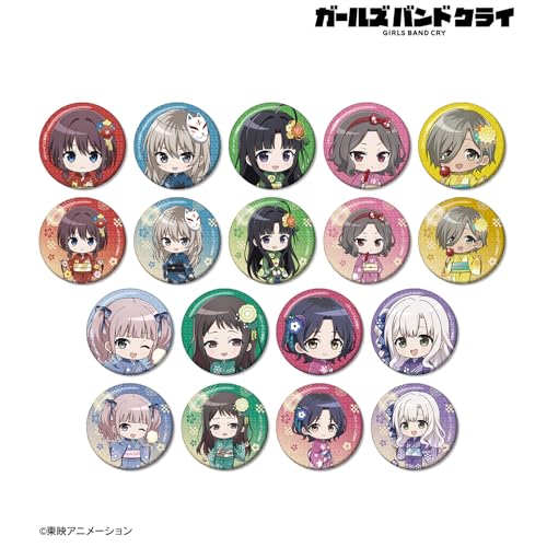 ガールズバンドクライ トレーディング ちびキャラ 浴衣ver. グリッター缶バッジ 18個入りBOX