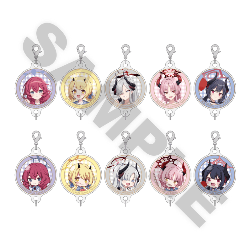 「9月中旬頃以降発送」ブルーアーカイブ×ラウンドワン 連結アクリルキーホルダー コンプリートセット【EC販売】