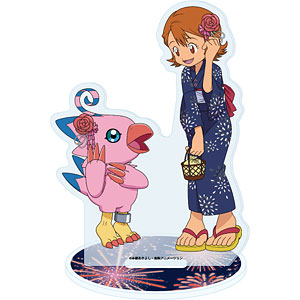 アクリルスタンド「デジモンアドベンチャー」19/武之内空＆ピヨモン 浴衣ver.(描き下ろしイラスト)