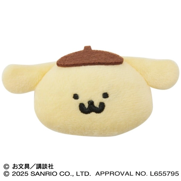 【予約2025年12月】ポムポムプリン×お文具といっしょ もふもふバッジ [3]ポムポムプリン エンスカイ